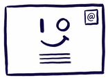 Hand drawn email envelope icon